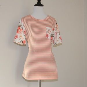 Mocking Top Peach Shirt